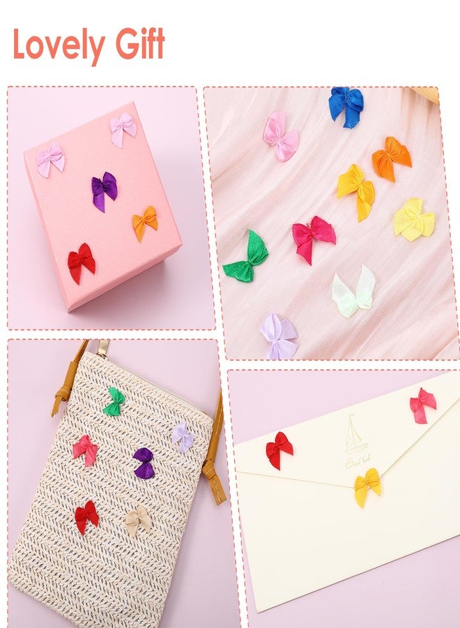 Matwsec 300PCS Mini Bows for Crafts 1 Inch Small Bows Tiny Bow for Crafts DIY Scrapbooking Sewing Gift Wrapping Hair Accessories Christmas Party Decorations - Image 4